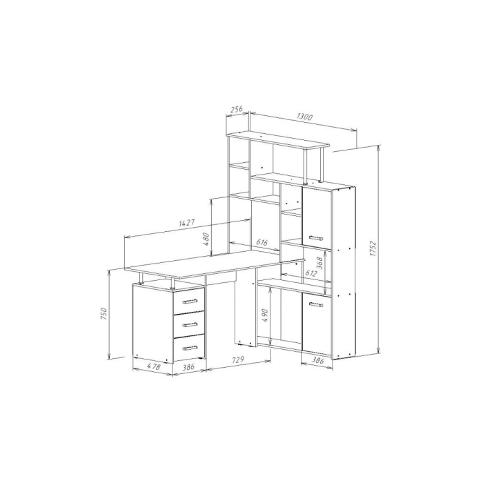 Угловые, Стол письменный  КС15 левый 