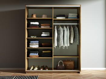 Шкаф-купе Экспресс 2-х дверный Фотопечать Ленты Стекла 140х60х240