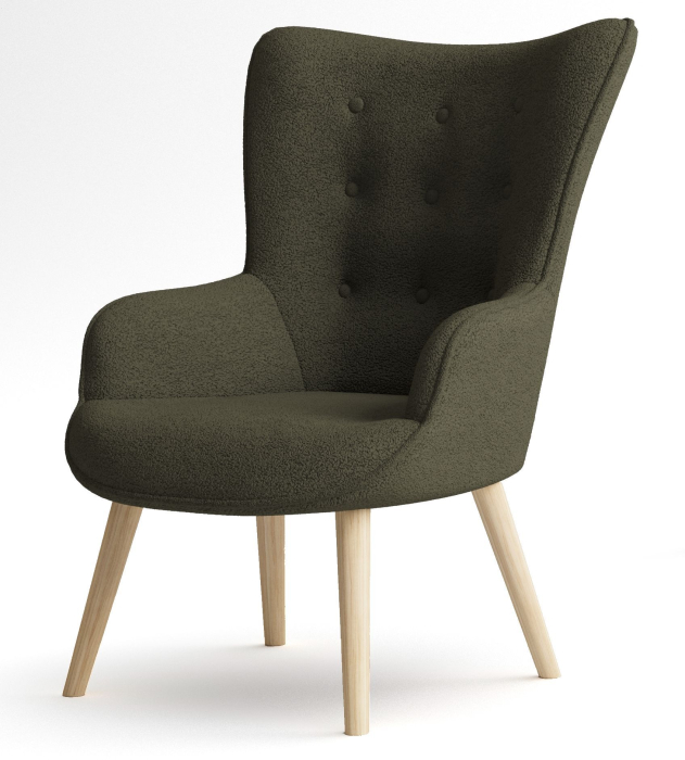 Кресло для отдыха, Кресло интерьерное Шелли, искусственный мех