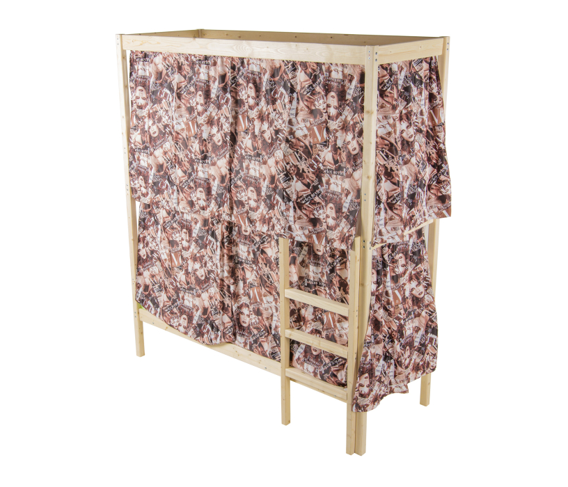 Для подростков, Кровать двухярусная с каркасом для штор 800x1900