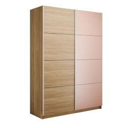 Шкаф-купе Прайм 2-х дверный ДСП/Стекло пудра/Доводчики 120х57х230