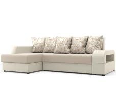 Диваны угловые в гостиную, Угловой диван Марго (левый), Микровелюр,Экокожа