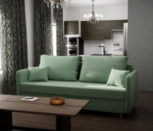 Прямой диван Комфорта,НПБ,еврокнижка,велюр