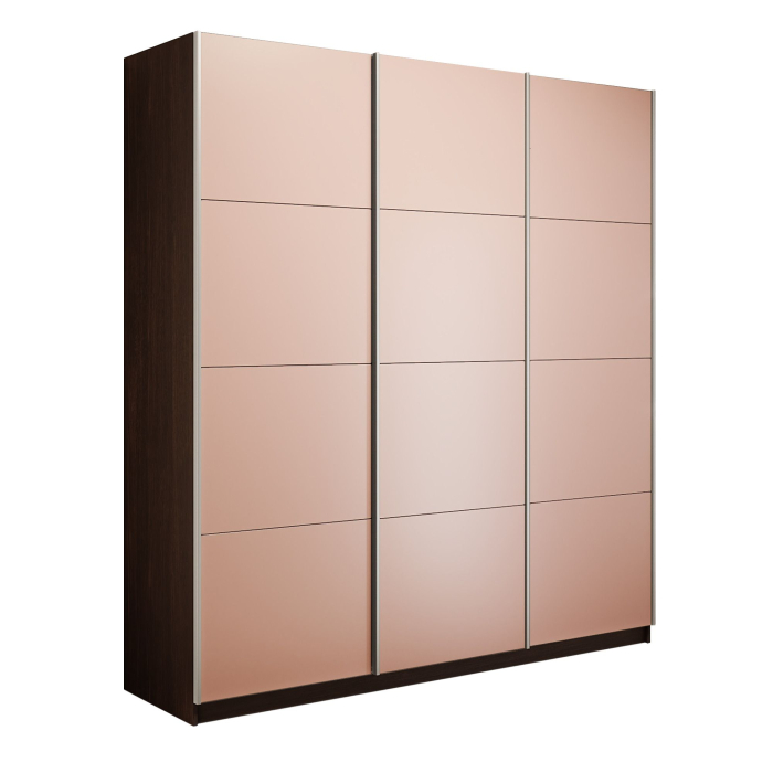 Шкафы-купе 3-х дверные, Шкаф-купе Эста 3-х дверный Стекла пудра/Доводчик 270х66х240