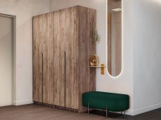 Шкафы распашные, Распашной шкаф Локер 800+800 (Гармошка) с полками слева