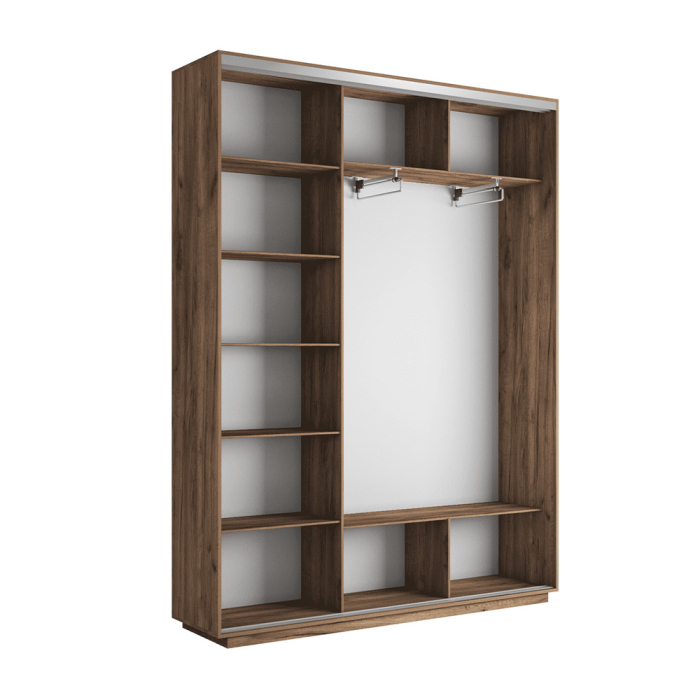 Шкафы-купе 3-х дверные, Шкаф-купе Экспресс 3-х дверный Фотопечать Ленты Стекла 240х45х220