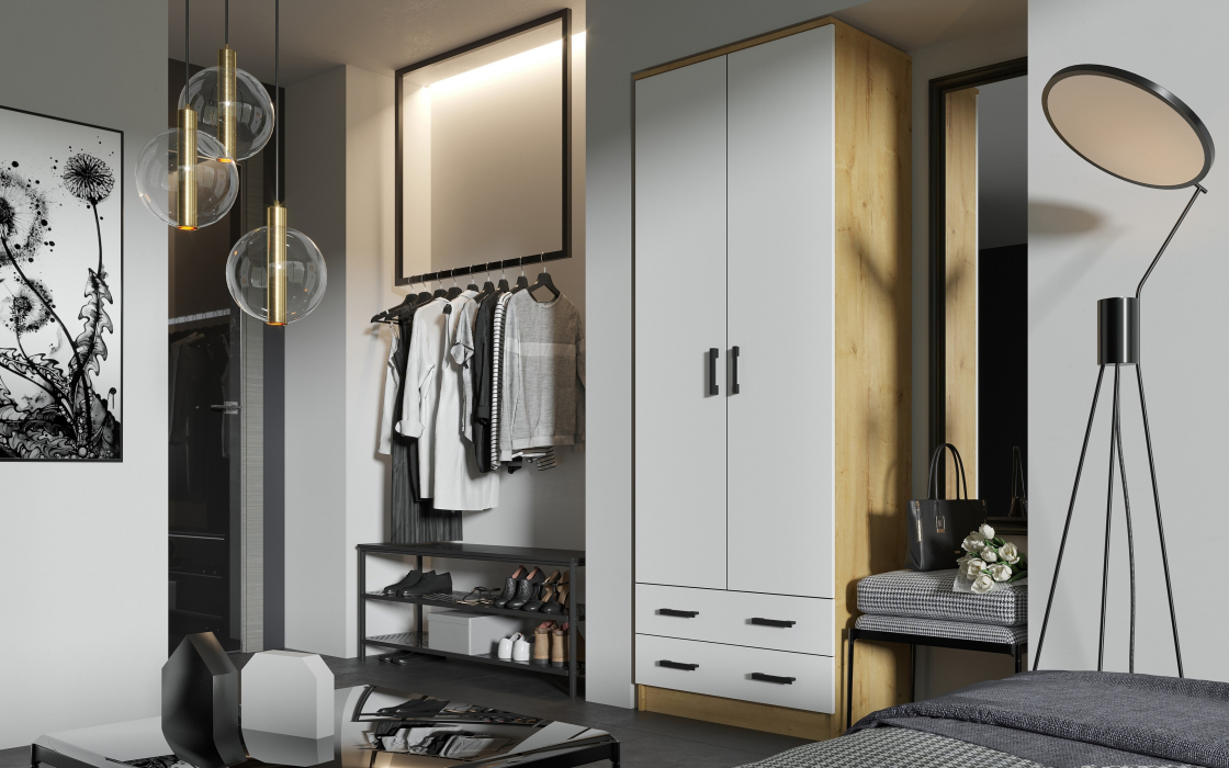 Для одежды, Шкаф Дуэт распашной 0,8 м ЛДСП