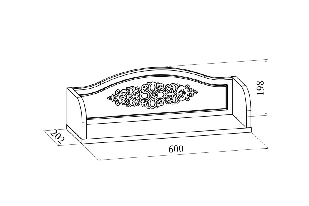 Настенные полки, Полка Ассоль АС-48