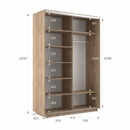 Шкаф-купе Экспресс 2-х дверный Фотопечать Ленты Стекла 120х60х220