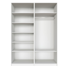 Распашной шкаф Локер 800+800 (Гармошка с системой Push to Move/Левый) с полками слева