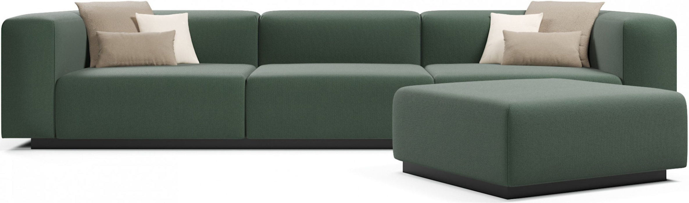 Диваны прямые, Диван прямой модульный нераскладной Наполи 2, велюр