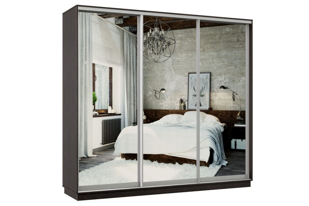 Шкафы-купе 3-х дверные, Шкаф-купе Премьер Лайт 56 (01;01;01) трехдверный