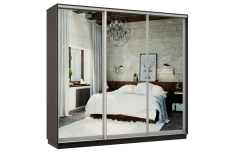 Шкафы-купе 3-х дверные, Шкаф-купе Премьер Лайт 56 (01;01;01) трехдверный