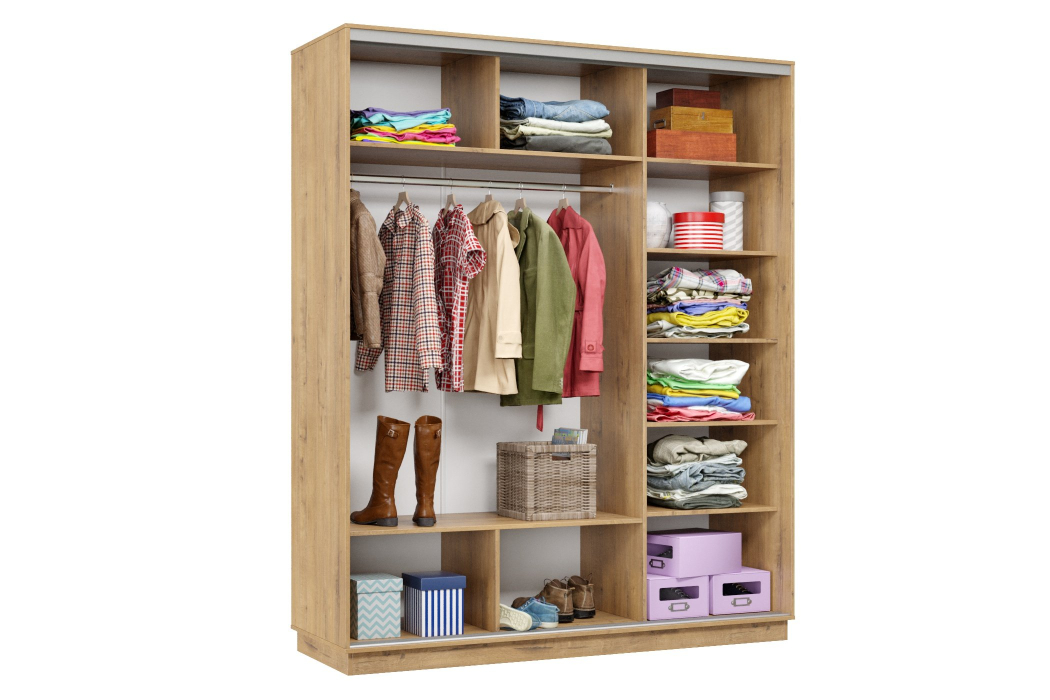 Шкафы-купе 3-х дверные, Шкаф-купе Премьер Лайт 24 (05;05;05) трехдверный