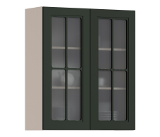 MODERN, MODERN шкаф навесной со стеклом 2 дв 80х93 см