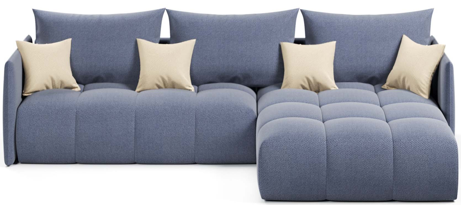 Диваны угловые, Диван угловой Лагуна еврокнижка, велюр