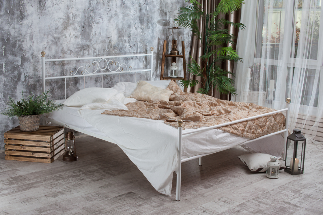 Кованые кровати, Кованая кровать Сандра1.6 с одной спинкой