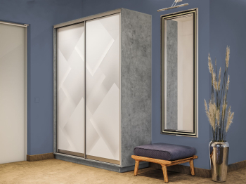 Шкаф-купе Экспресс 2-х дверный Фотопечать Квадрат Стекла 120х45х240