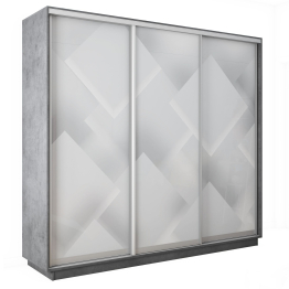 Шкаф-купе Экспресс 3-х дверный Фотопечать Квадрат Стекла 210х60х240