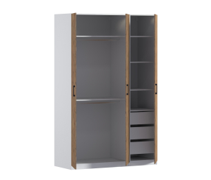 Шкаф трехдверный Макс 1500 мм, вариант №2 (ЛДСП)