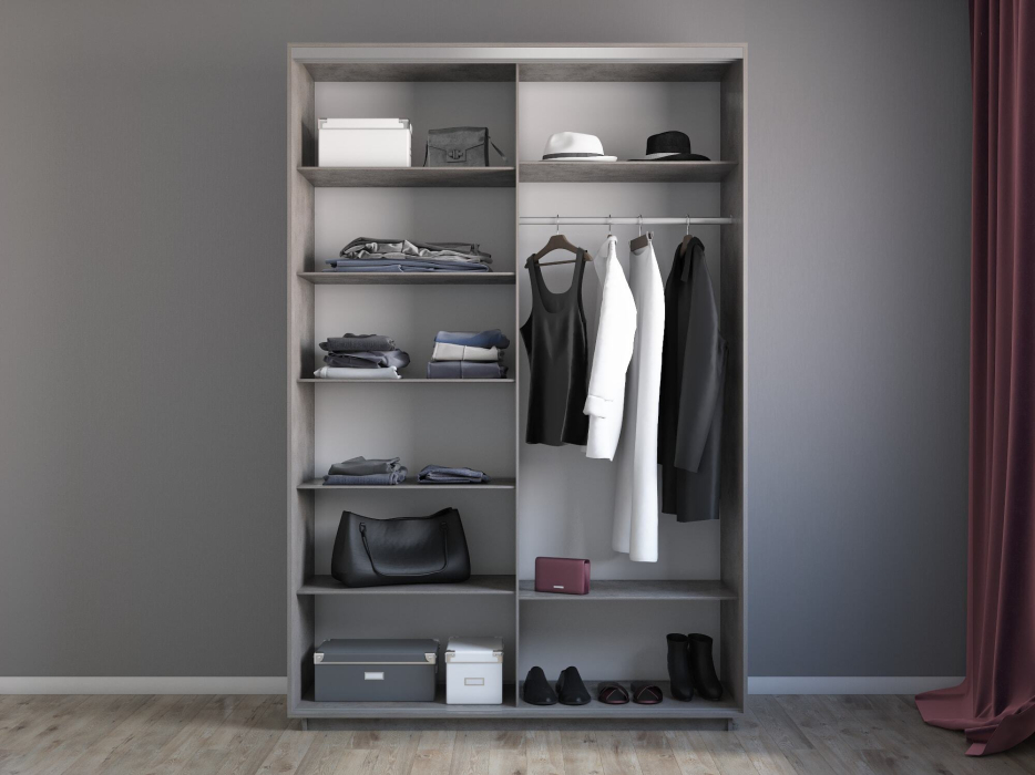 Шкафы-купе 2-х дверные, Шкаф-купе Экспресс 2-х дверный Фотопечать Квадрат Стекла 140х60х240