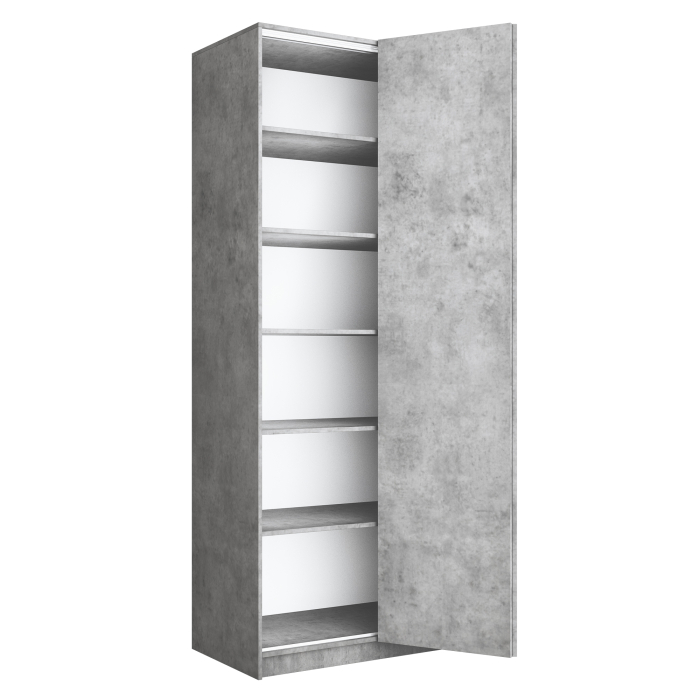 Шкафы распашные, Шкаф складной Е1 Локер ("Гармошка" с системой Push to Move/Правый)101х52,5х220 см, с полками