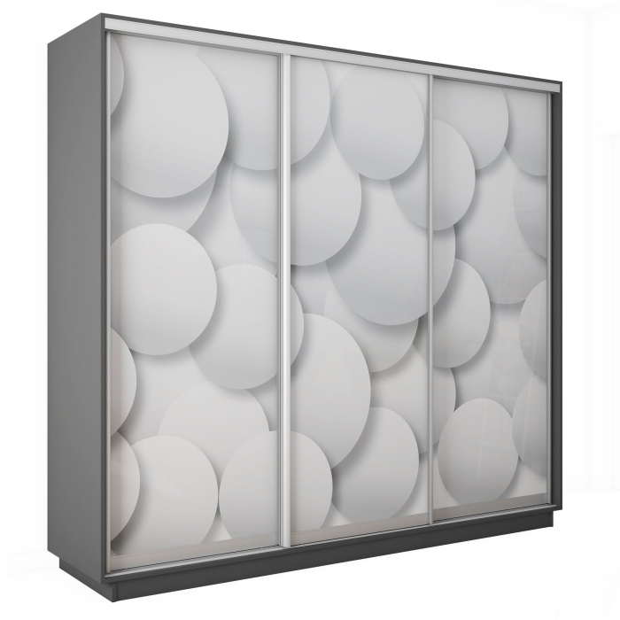 Шкафы-купе 3-х дверные, Шкаф-купе Экспресс 3-х дверный Фотопечать Шары Стекла 180х45х240