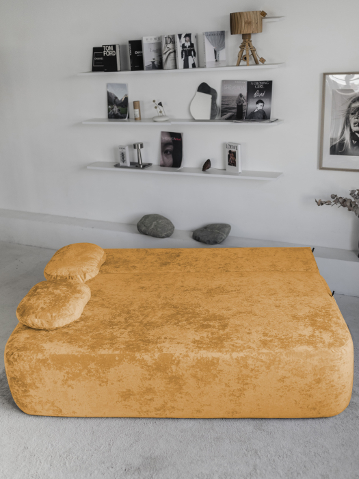 Дизайнерские диваны для гостиной, Бескаркасный диван Бабл, плюше 