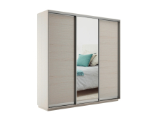 Шкафы-купе 3-х дверные, Шкаф-купе Экспресс Медиум (1 зеркало) трио 2200 x 1800 x 450