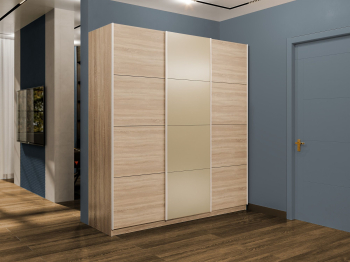 Шкаф-купе Прайм 3-х дверный Стекла фисташка/ДСП/Доводчики 180х57х230