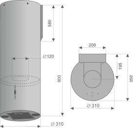 Кухонная вытяжка Konigin Ester Glass 31