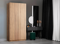 Шкафы распашные, Шкаф складной Е1 Локер ("Гармошка" с системой Push to Move/Правый)101х52,5х220 см, с полками и модулем