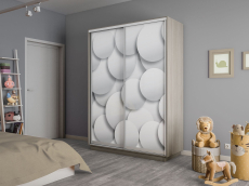 Шкафы-купе 2-х дверные, Шкаф-купе Экспресс 2-х дверный Фотопечать Шары Стекла 160х45х240