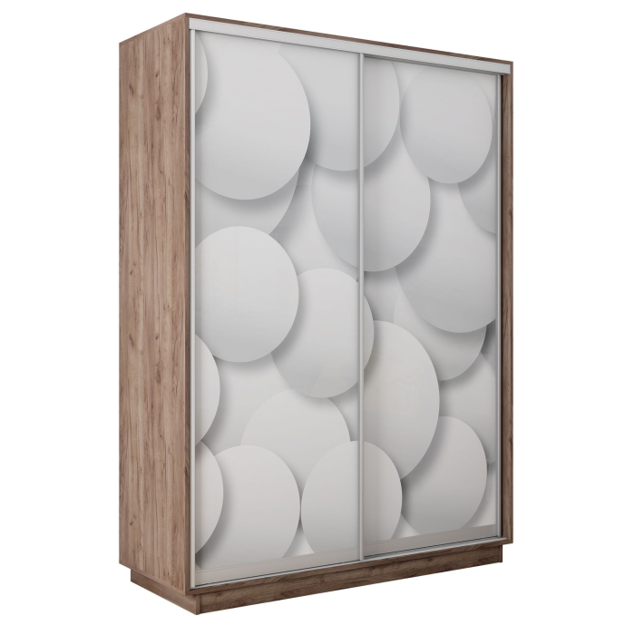 Шкафы-купе 2-х дверные, Шкаф-купе Экспресс 2-х дверный Фотопечать Шары Стекла 120х60х240