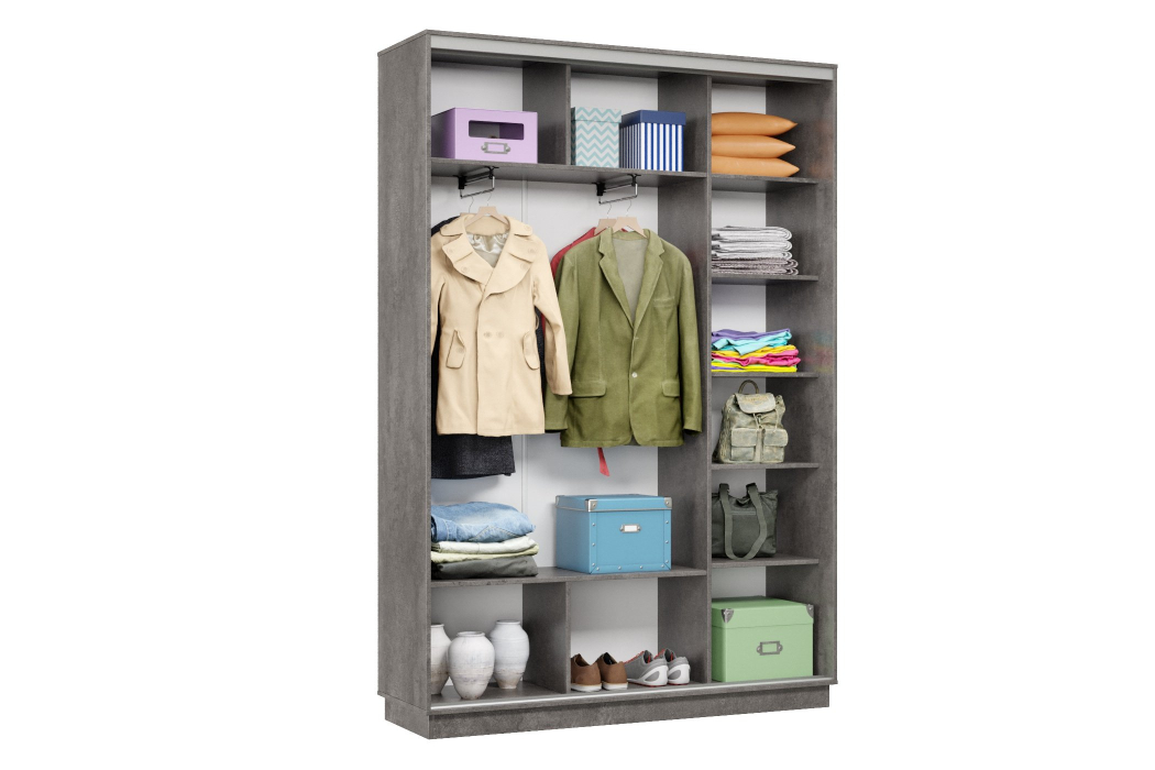 Шкафы-купе 2-х дверные, Шкаф-купе Премьер Лайт 11 Ф-1356 двухдверный