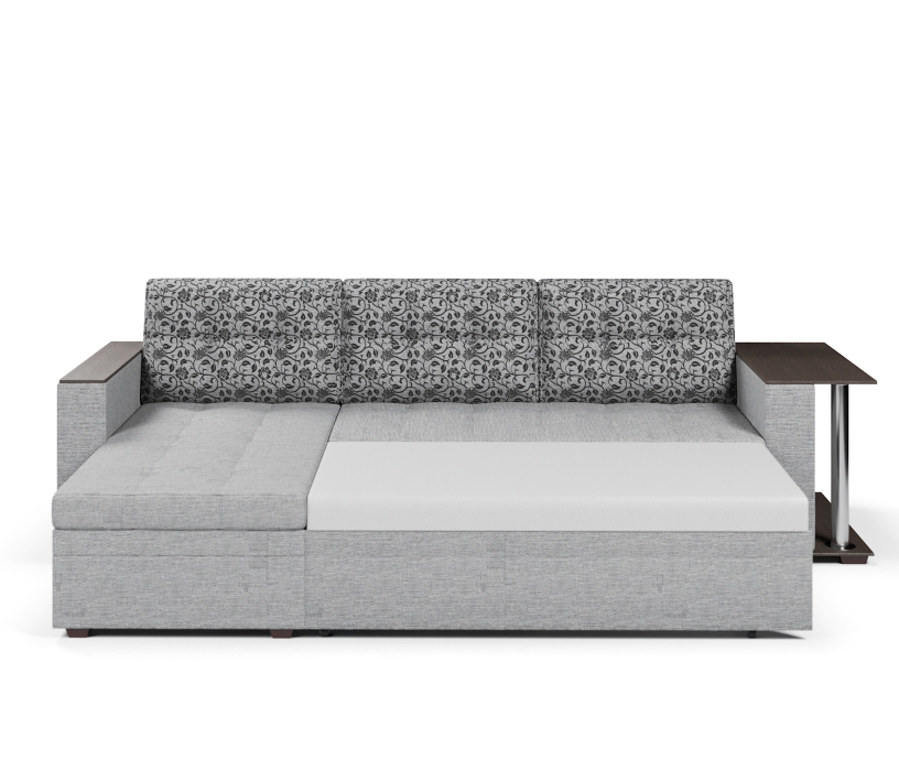 Диваны угловые в гостиную, Диван-кровать угловой Атланта со столом дельфин,рогожка