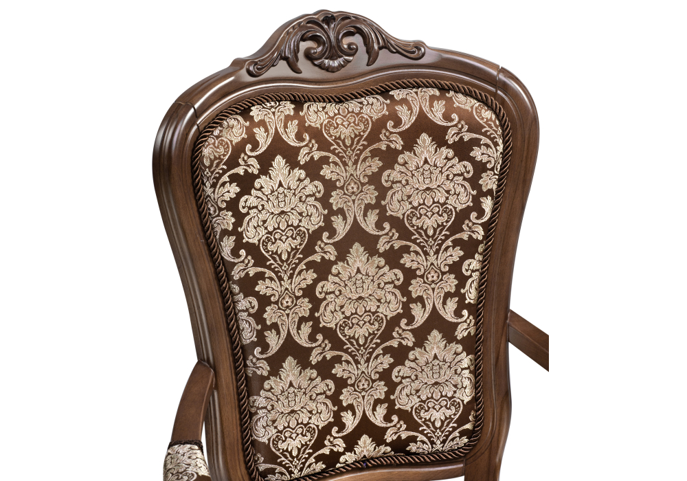 Стулья, Стул деревянный Руджеро патина золото  (с мягкими подлокотниками)