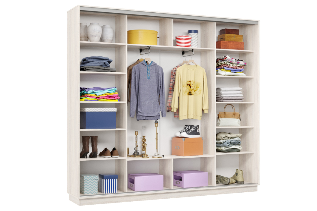 Шкафы-купе 3-х дверные, Шкаф-купе Премьер Лайт 57 (08;05;08) трехдверный