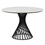 Обеденные столы, Керамический стол Вивиен 110 (чёрная нога)