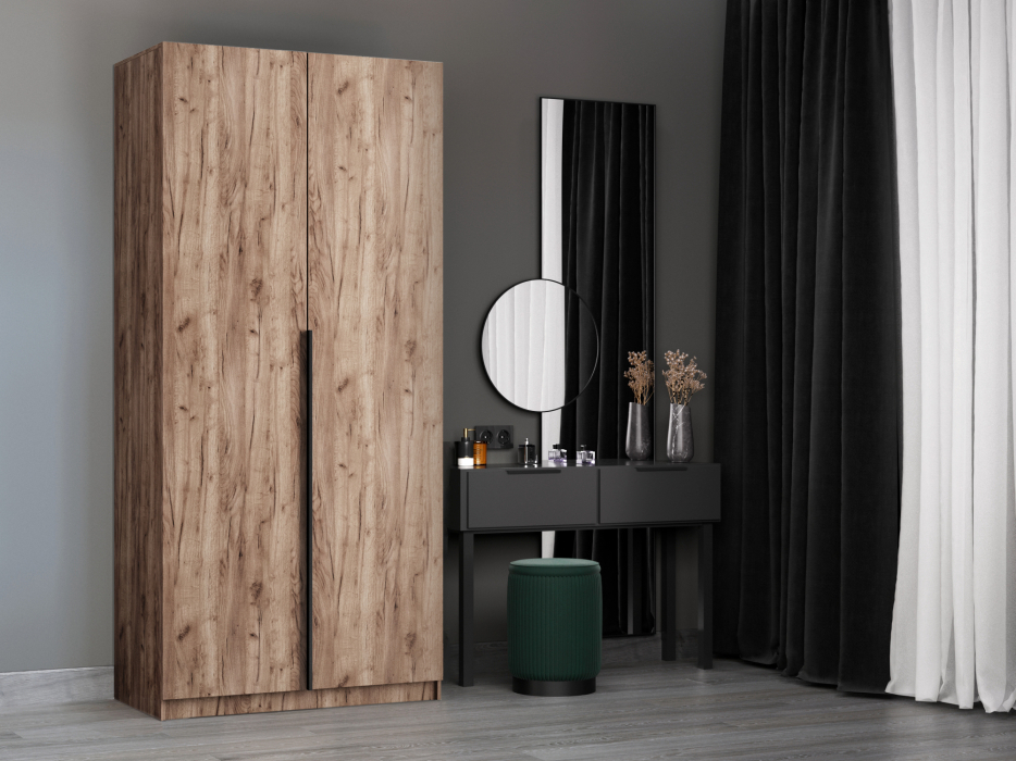 Шкафы распашные, Шкаф складной Е1 Локер ("Гармошка") 101х52,5х220 см, с модулем