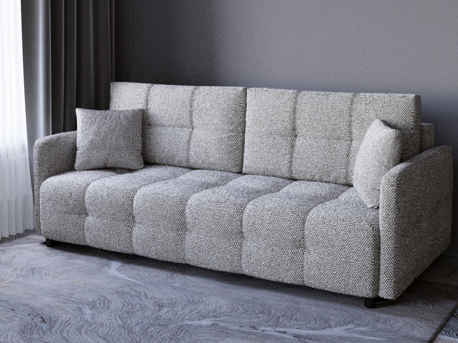 Диваны с ящиком для белья, Диван-кровать Квадро, велюр