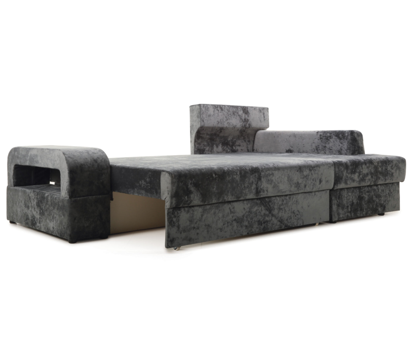 Диваны угловые в гостиную, Угловой диван Марго 1 (правый), велюр