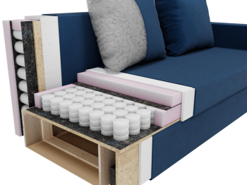 Прямой диван Адам, НПБ,еврокнижка,велюр