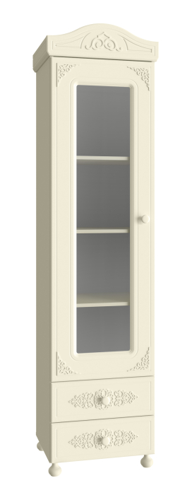 Шкафы пеналы, Шкаф-пенал со стеклом Ассоль плюс АС-1