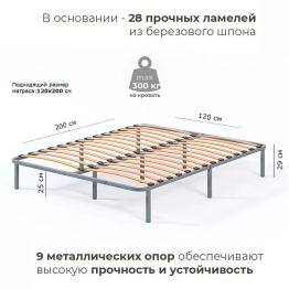 Основание София 120х200 цвет Серый