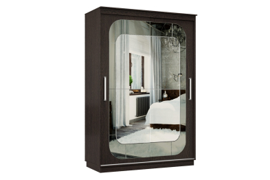 Шкаф-купе Премьер 10 двухдверный фасады Медиум, вставка графит