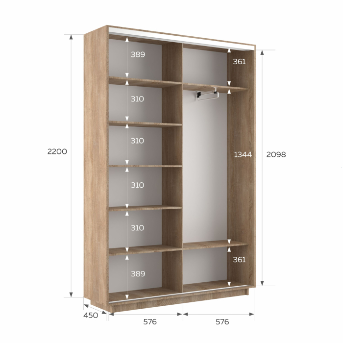 Шкафы-купе 2-х дверные, Шкаф-купе Экспресс 2-х дверный Фотопечать Ленты Стекла 120х45х220