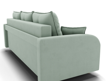 Прямой диван Генри,НПБ,еврокнижка,велюр