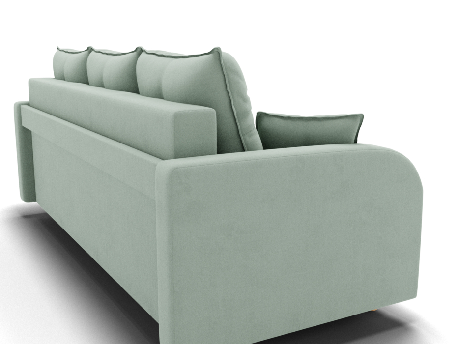 Диваны еврокнижки, Прямой диван Генри,НПБ,еврокнижка,велюр