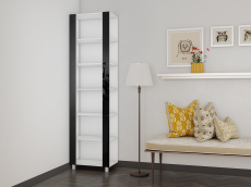 Открытые, Стеллаж модульный Универсальный 35х60х240 Черное стекло